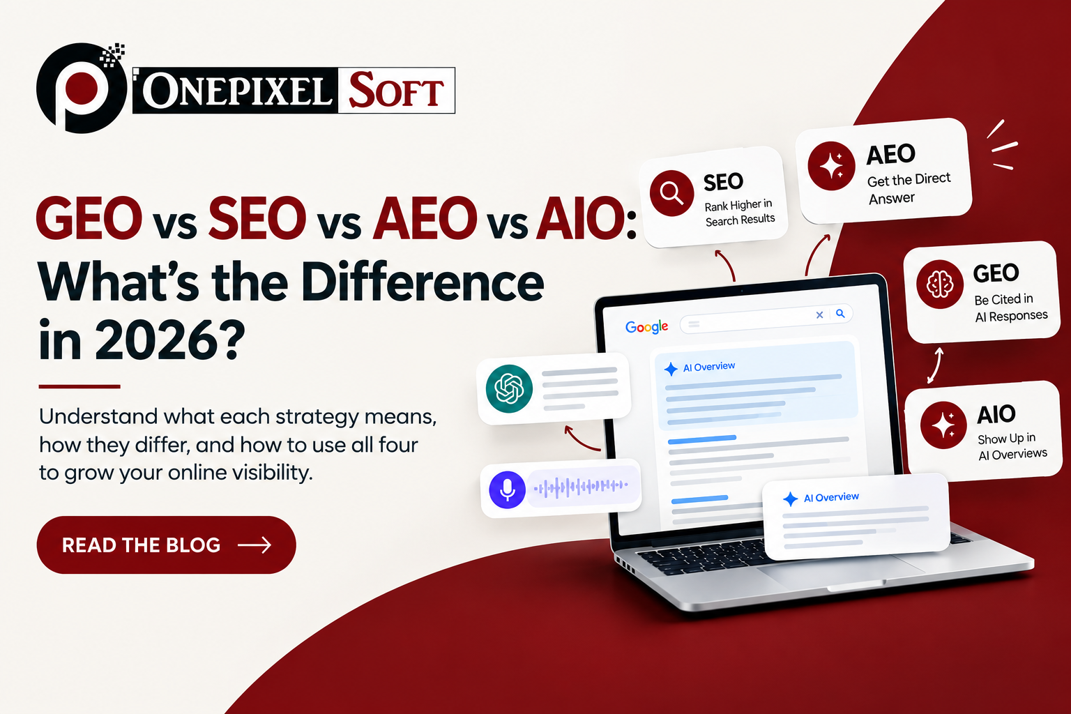 GEO vs SEO vs AEO vs AIO: What's the Difference in 2026?