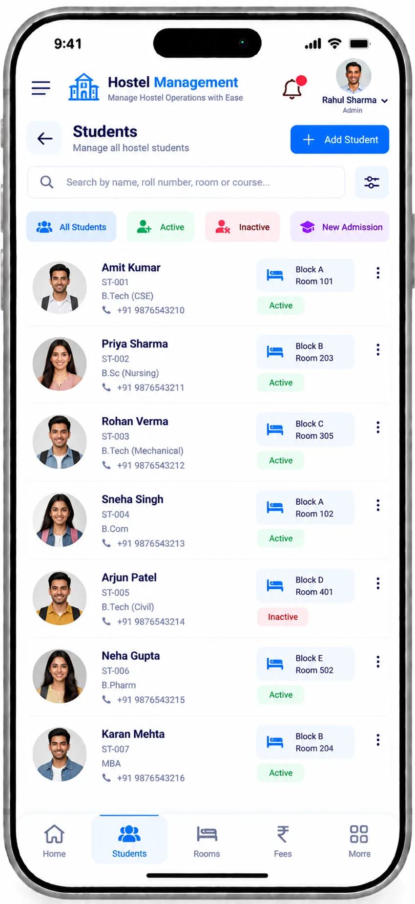 Hostel Management Software screenshot