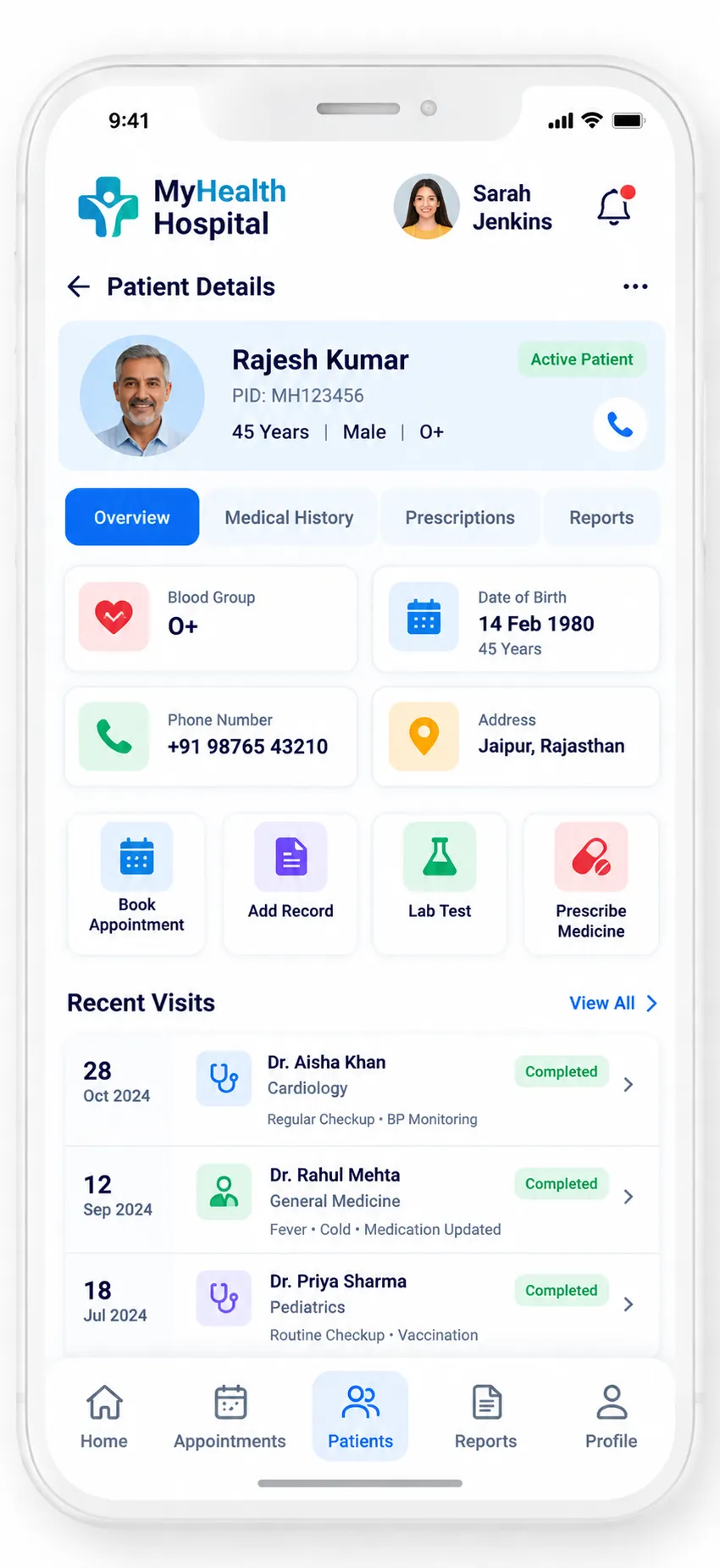Hospital Management System screenshot