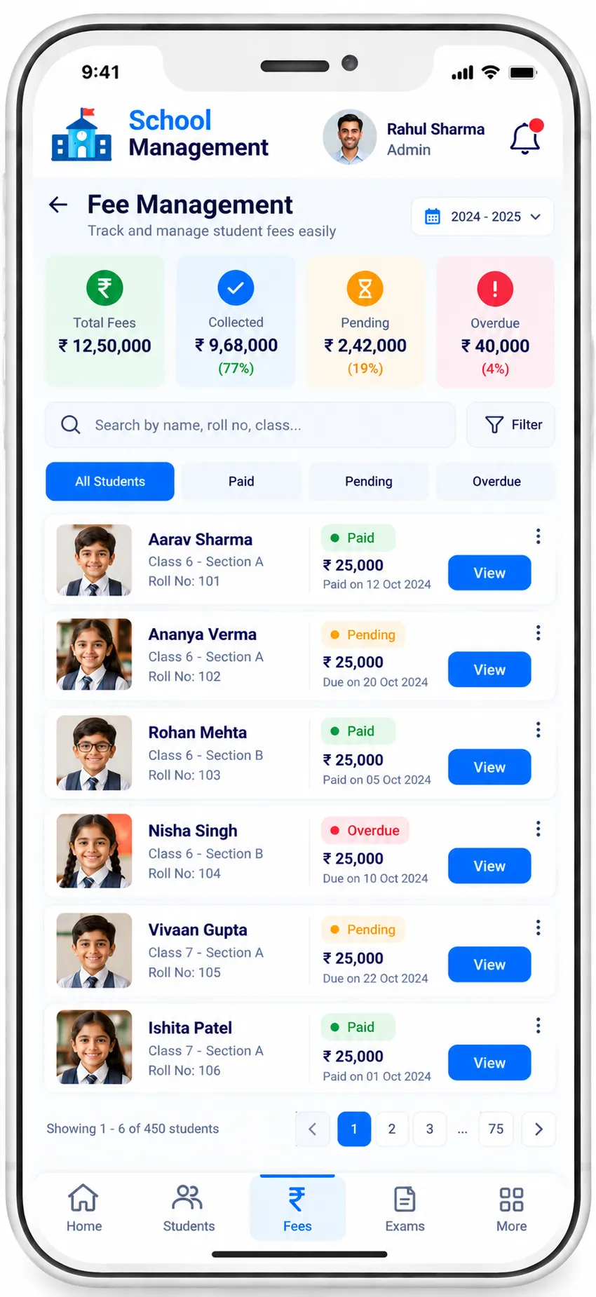 School Management System screenshot