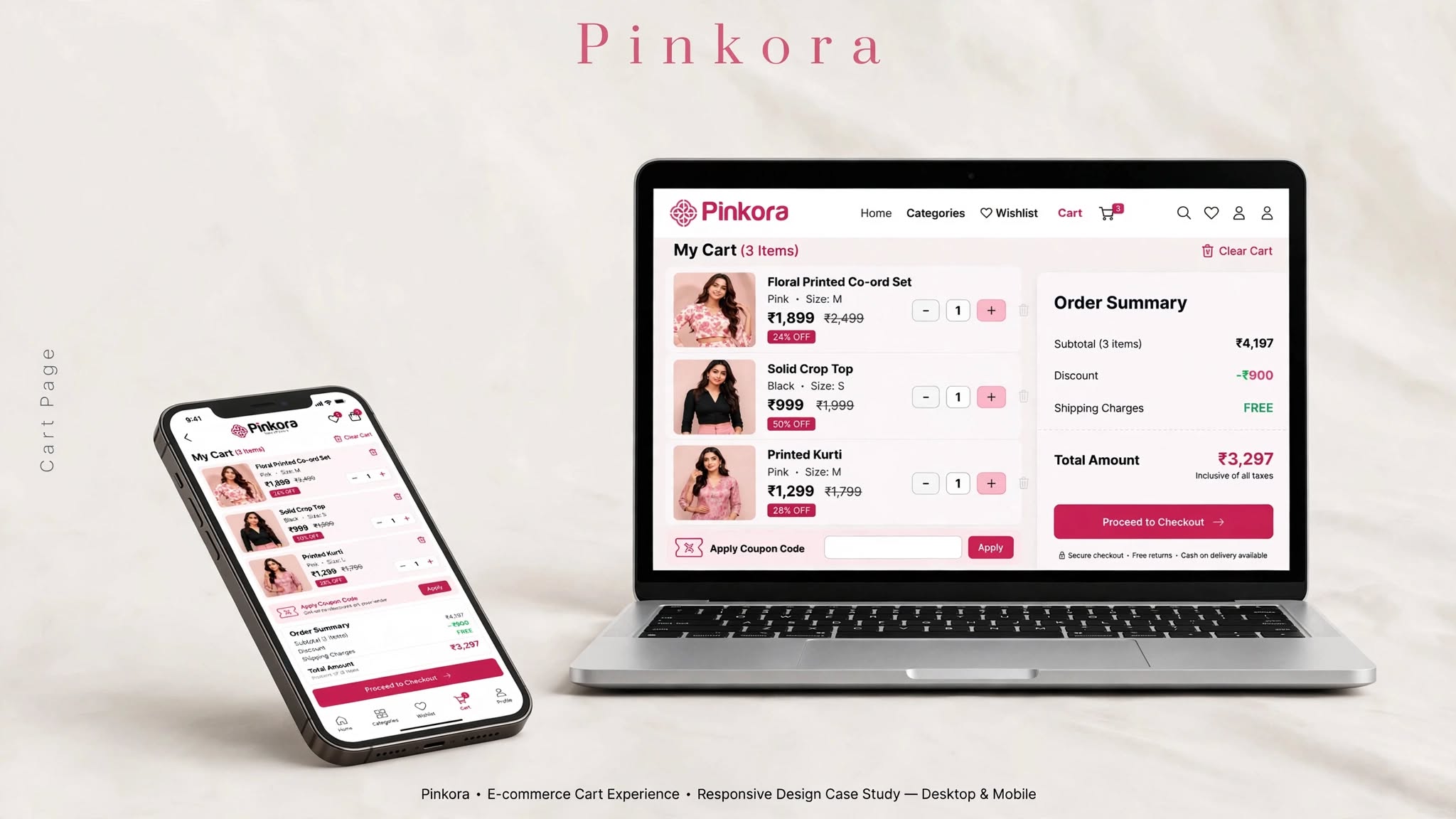 Pinkora Website hero preview