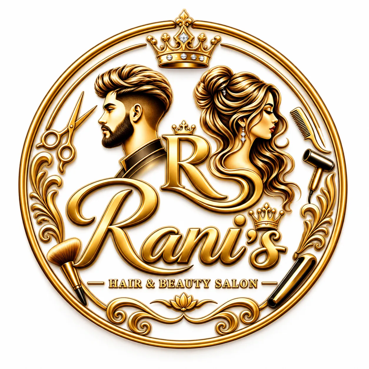 Ranisa — Androgynous Salon Logo & Brand Identity