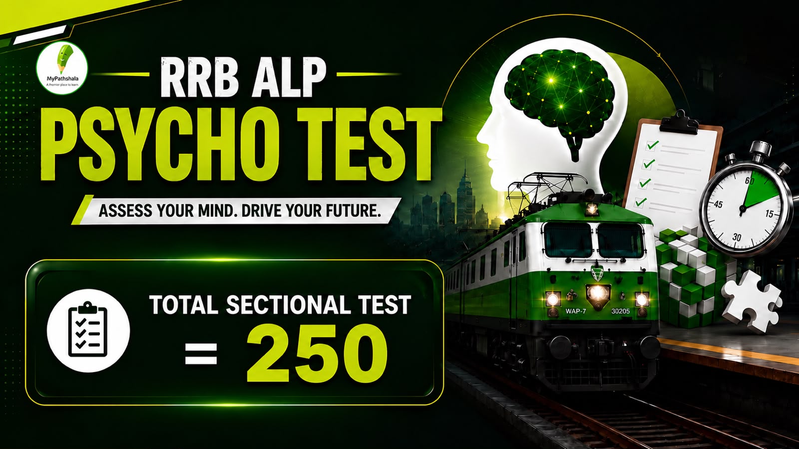 RRB ALP PSYCHO TEST {SECTIONAL TEST} - 250